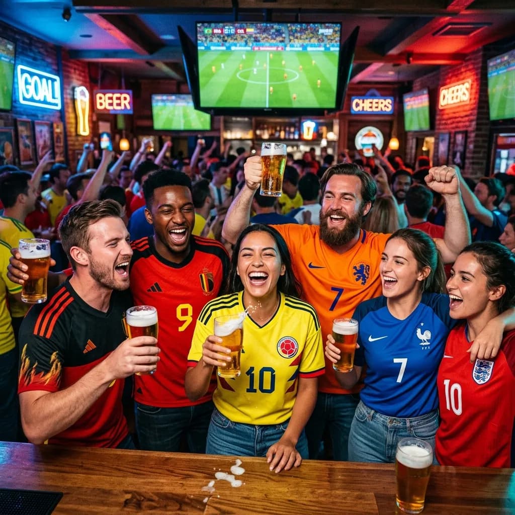 Soccer Fans Celebrating