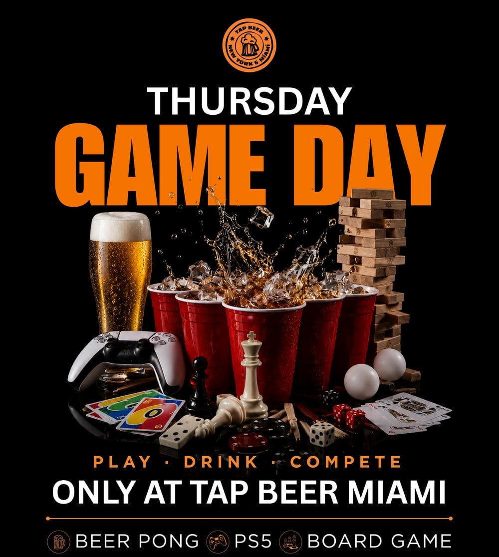 Thursday — FIFA Tournament: beer pong, PS5 and board games