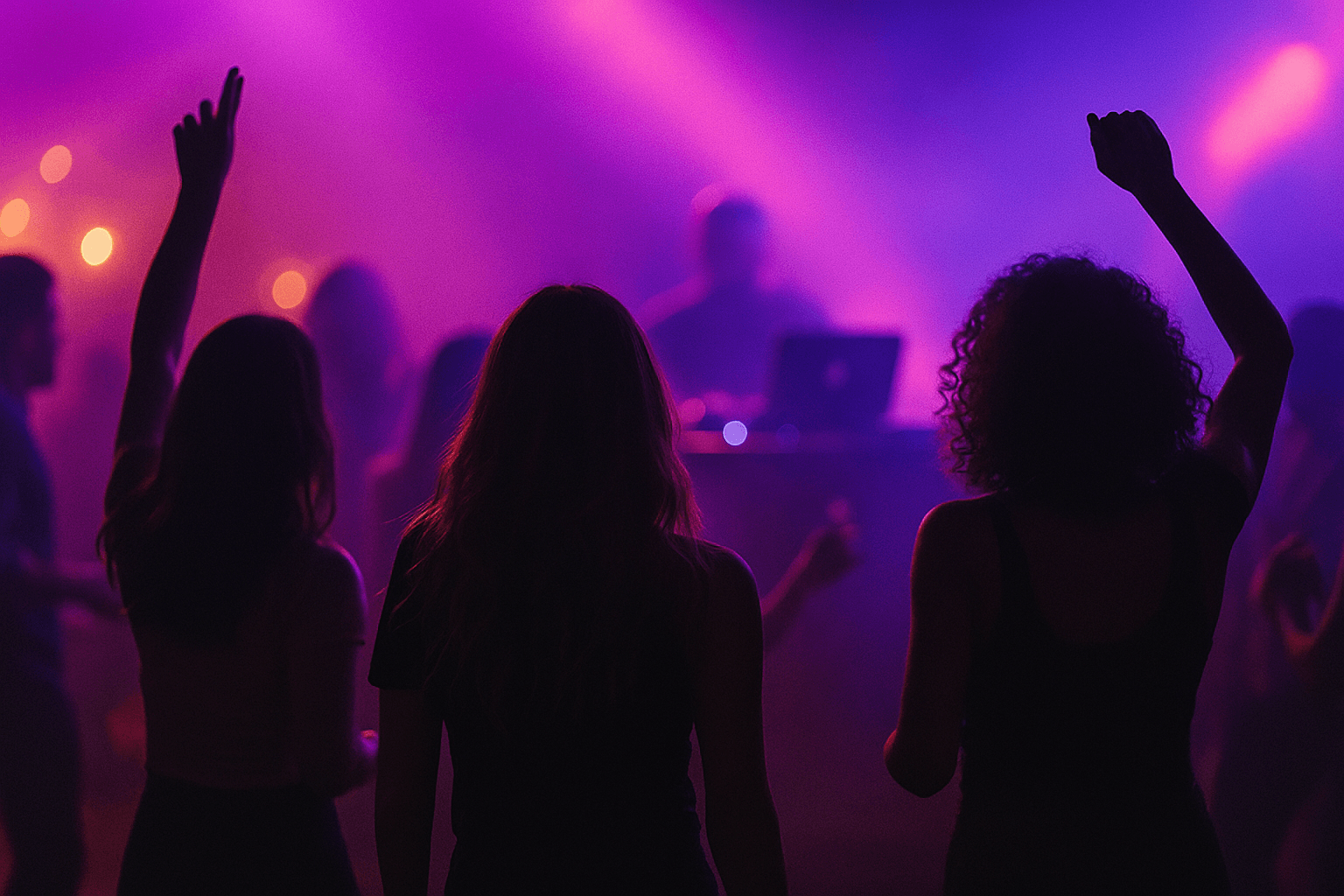 Party atmosphere with DJ