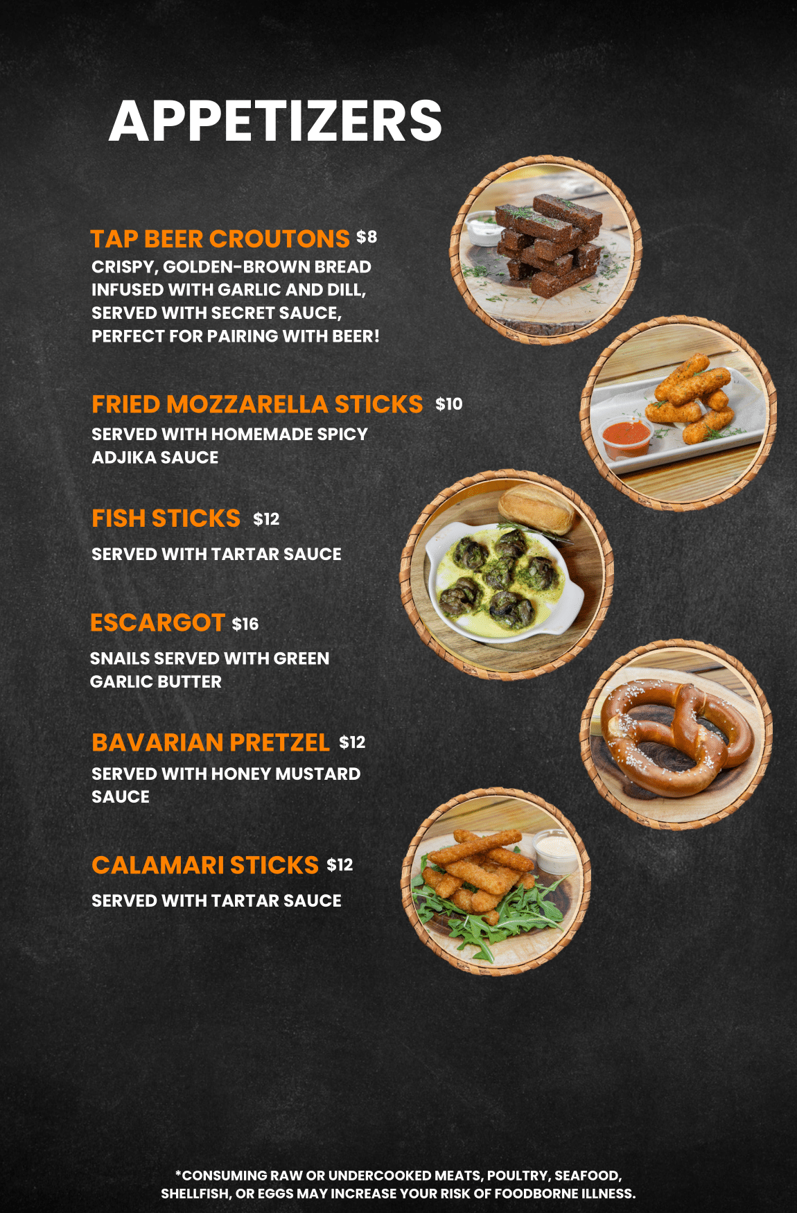 Appetizers Menu